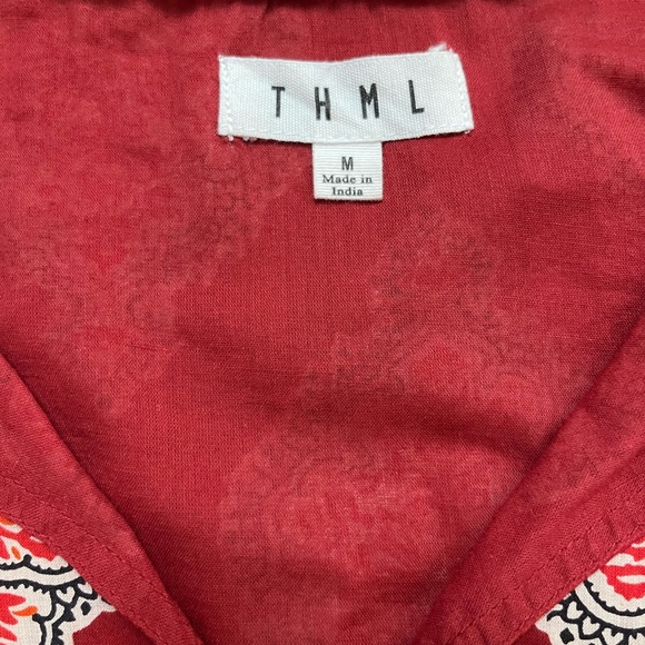 THML Burgundy Paisley Top Size Medium - Picture 5 of 5
